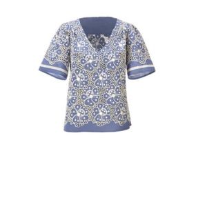 Women’s Cabi Inspire Blue And White Top